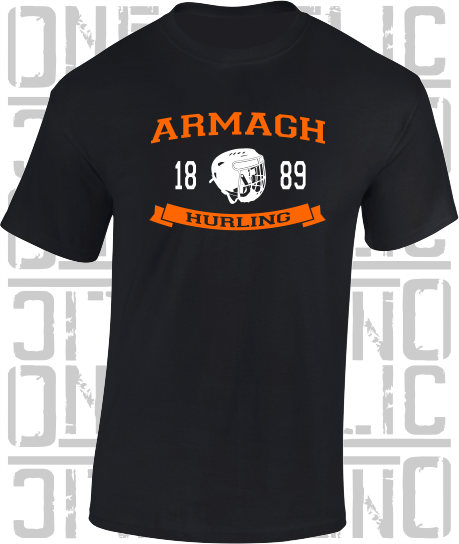 Hurling Helmet T-Shirt - Adult - Armagh