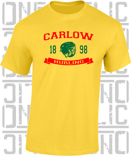 Hurling Helmet T-Shirt - Adult - Carlow