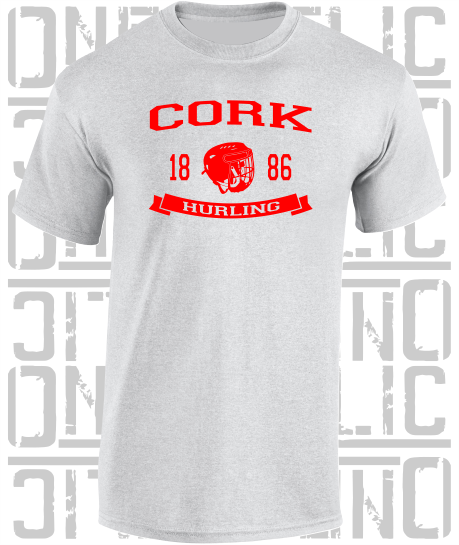 Hurling Helmet T-Shirt - Adult - Cork