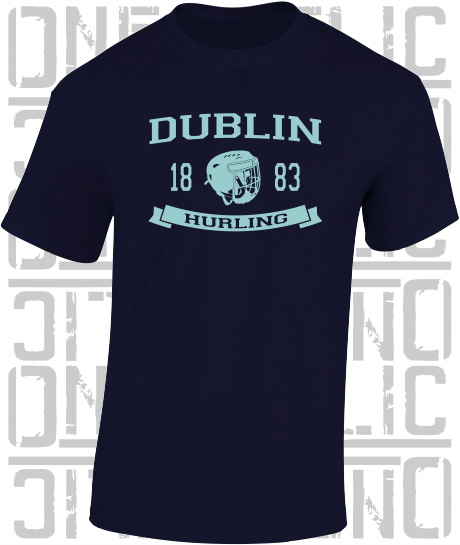 Hurling Helmet T-Shirt - Adult - Dublin