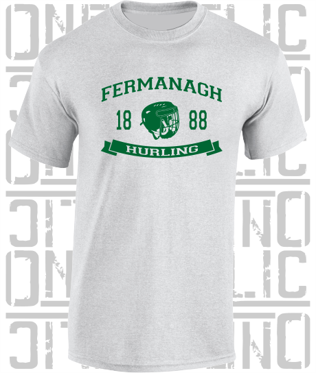 Hurling Helmet T-Shirt - Adult - Fermanagh