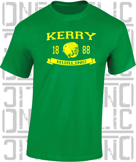 Hurling Helmet T-Shirt - Adult - Kerry