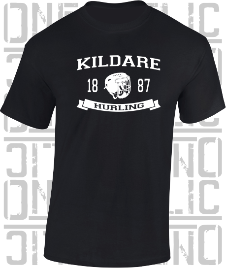 Hurling Helmet T-Shirt - Adult - Kildare