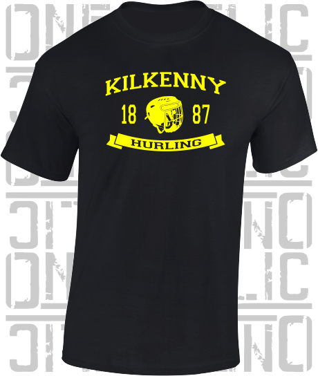 Hurling Helmet T-Shirt - Adult - Kilkenny