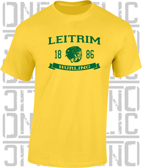 Hurling Helmet T-Shirt - Adult - Leitrim