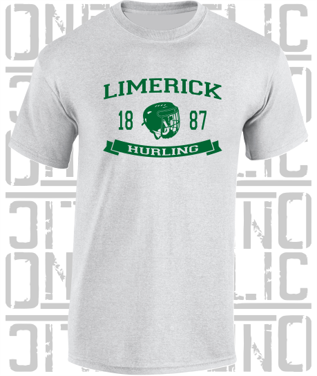 Hurling Helmet T-Shirt - Adult - Limerick