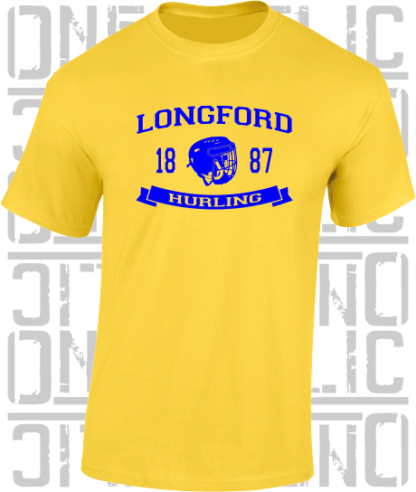 Hurling Helmet T-Shirt - Adult - Longford