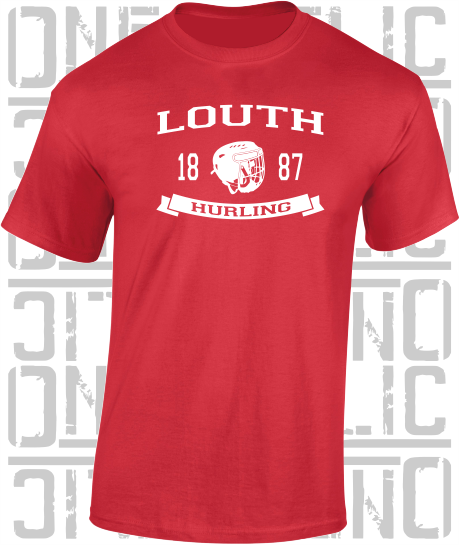 Hurling Helmet T-Shirt - Adult - Louth