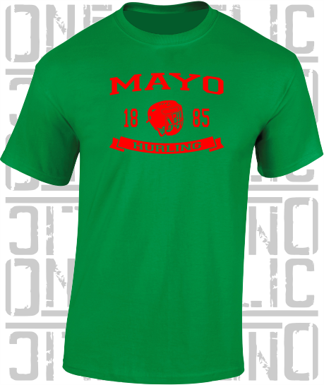 Hurling Helmet T-Shirt - Adult - Mayo