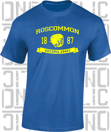 Hurling Helmet T-Shirt - Adult - Roscommon