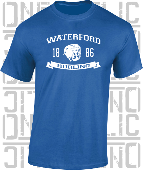 Hurling Helmet T-Shirt - Adult - Waterford