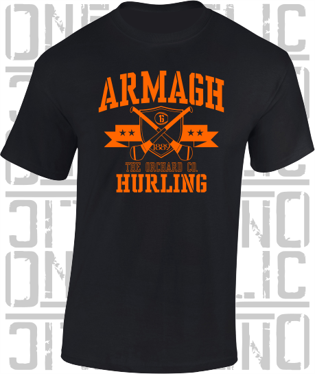 Crossed Hurls Hurling T-Shirt Adult - Armagh