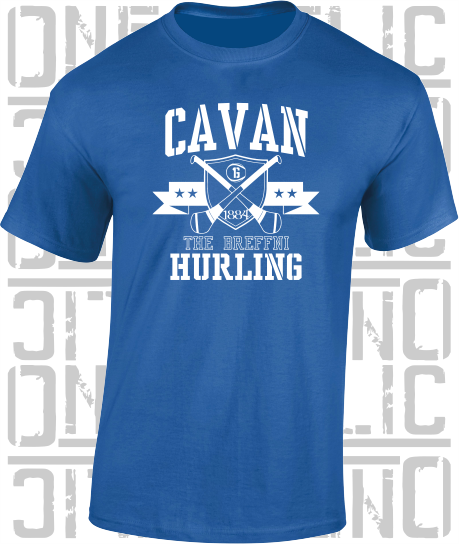 Crossed Hurls Hurling T-Shirt Adult - Cavan