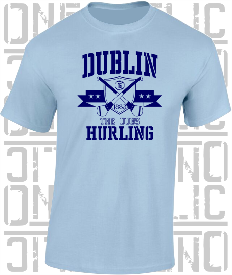 Crossed Hurls Hurling T-Shirt Adult - Dublin