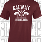 Crossed Hurls Hurling T-Shirt Adult - Galway