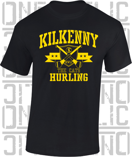 Crossed Hurls Hurling T-Shirt Adult - Kilkenny