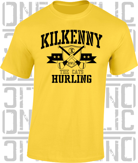 Crossed Hurls Hurling T-Shirt Adult - Kilkenny