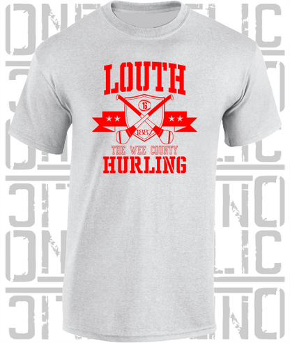 Crossed Hurls Hurling T-Shirt Adult - Louth
