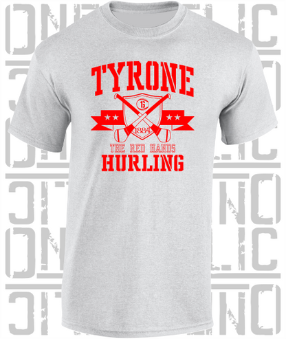 Crossed Hurls Hurling T-Shirt Adult - Tyrone