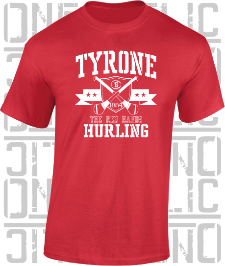 Crossed Hurls Hurling T-Shirt Adult - Tyrone