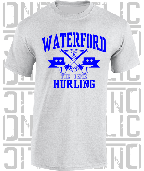 Crossed Hurls Hurling T-Shirt Adult - Waterford