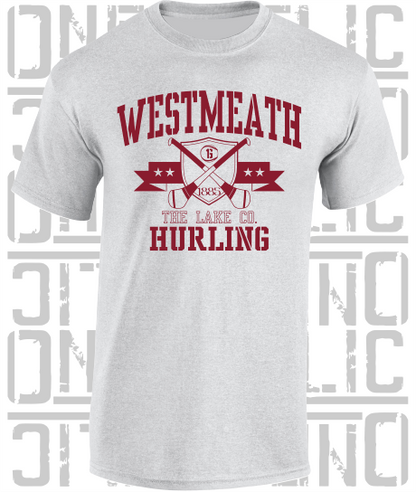 Crossed Hurls Hurling T-Shirt Adult - Westmeath