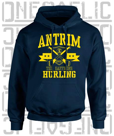 Crossed Hurls Hurling Hoodie - Adult - Antrim