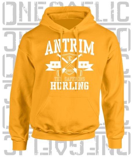 Crossed Hurls Hurling Hoodie - Adult - Antrim