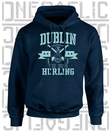 Crossed Hurls Hurling Hoodie - Adult - Dublin