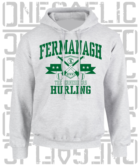 Crossed Hurls Hurling Hoodie - Adult - Fermanagh