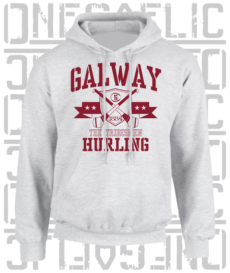 Crossed Hurls Hurling Hoodie - Adult - Galway