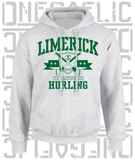 Crossed Hurls Hurling Hoodie - Adult - Limerick