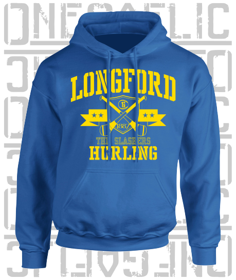 Crossed Hurls Hurling Hoodie - Adult - Longford