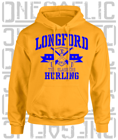 Crossed Hurls Hurling Hoodie - Adult - Longford