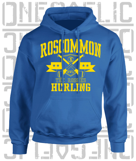 Crossed Hurls Hurling Hoodie - Adult - Roscommon