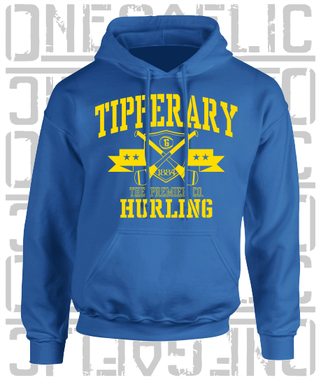 Crossed Hurls Hurling Hoodie - Adult - Tipperary