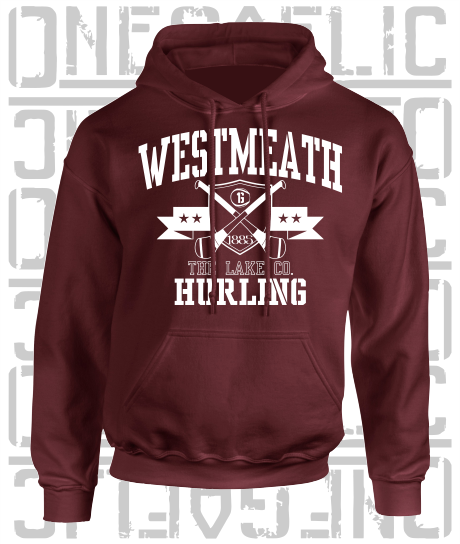 Crossed Hurls Hurling Hoodie - Adult - Westmeath
