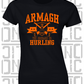 Crossed Hurls Hurling T-Shirt - Ladies Skinny-Fit - Armagh