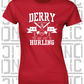 Crossed Hurls Hurling T-Shirt - Ladies Skinny-Fit - Derry