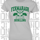 Crossed Hurls Hurling T-Shirt - Ladies Skinny-Fit - Fermanagh