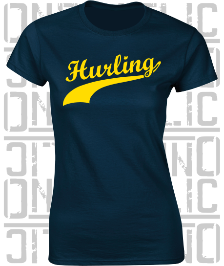 Hurling Swash - Ladies Skinny-Fit T-Shirt - Antrim
