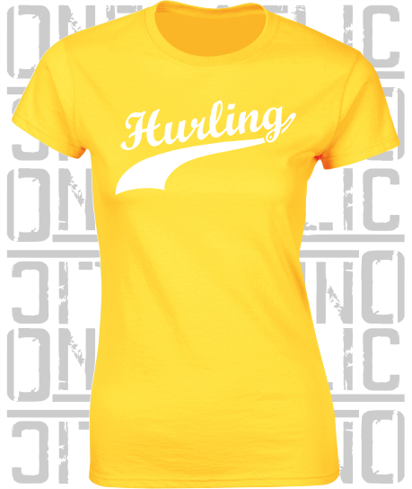 Hurling Swash - Ladies Skinny-Fit T-Shirt - Antrim