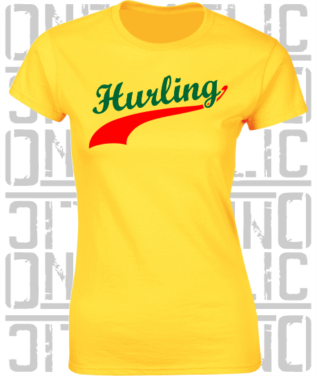 Hurling Swash - Ladies Skinny-Fit T-Shirt - Carlow