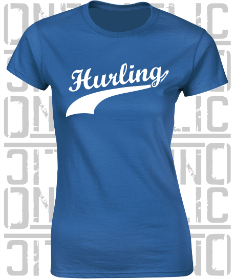 Hurling Swash - Ladies Skinny-Fit T-Shirt - Monaghan