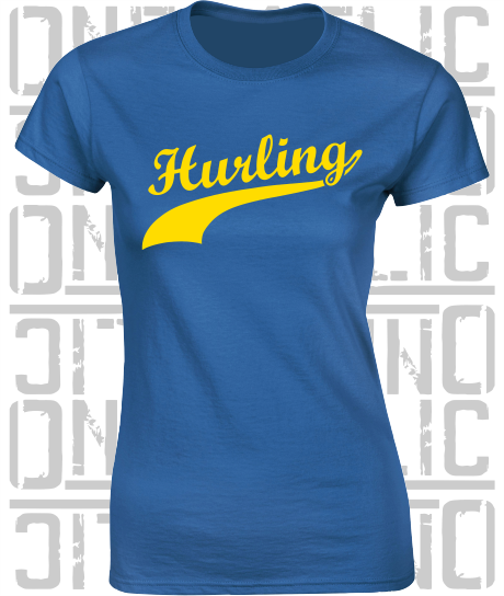 Hurling Swash - Ladies Skinny-Fit T-Shirt - Longford