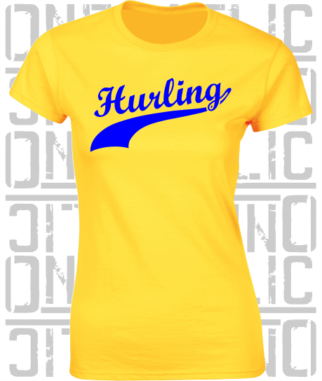 Hurling Swash - Ladies Skinny-Fit T-Shirt - Longford