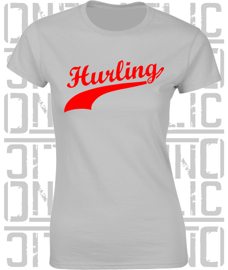 Hurling Swash - Ladies Skinny-Fit T-Shirt - Derry