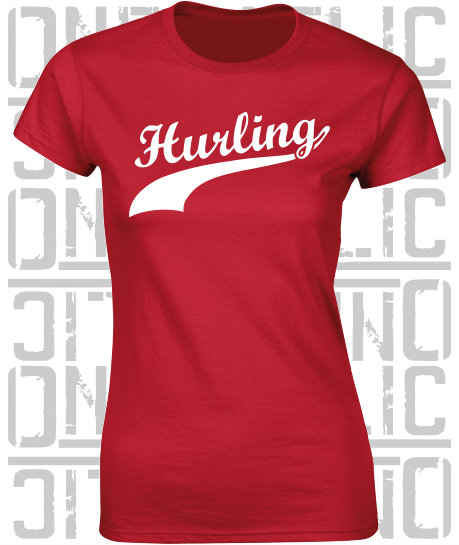 Hurling Swash - Ladies Skinny-Fit T-Shirt - Derry