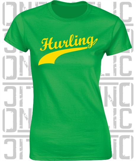 Hurling Swash - Ladies Skinny-Fit T-Shirt - Leitrim
