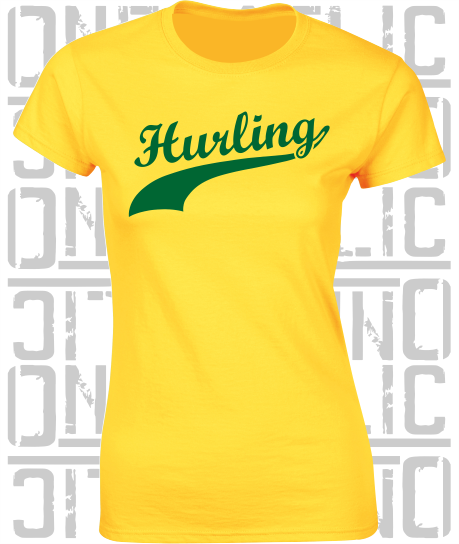Hurling Swash - Ladies Skinny-Fit T-Shirt - Leitrim
